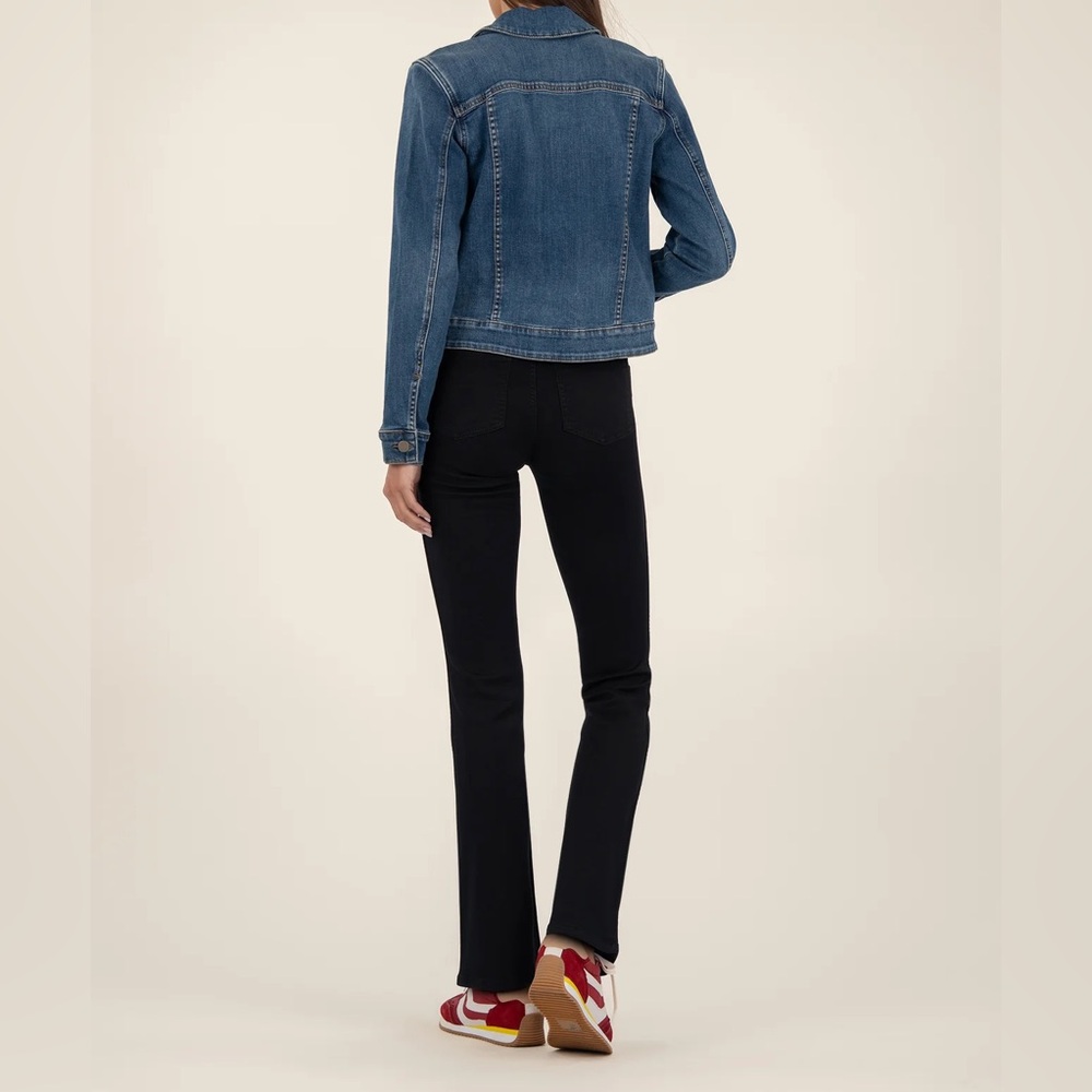 KUT from the Kloth | Cropped & Fitted Denim Jacket | M - Picture 4 of 12